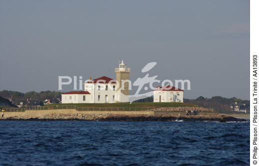 Watch Hill Light in the state of Rhode Island. - © Philip Plisson / Plisson La Trinité / AA13893 - Photo Galleries - United States [The]
