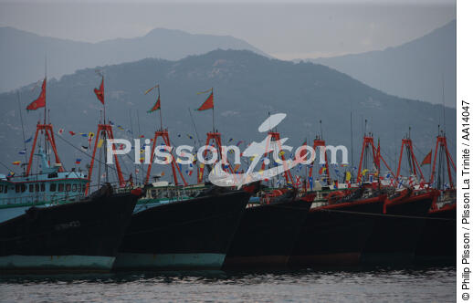 Fishing vessels in Aberdeen, Hong-Kong. - © Philip Plisson / Plisson La Trinité / AA14047 - Photo Galleries - Hong Kong, a city of contrasts
