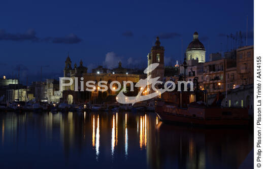 La Vallette à Malte. - © Philip Plisson / Plisson La Trinité / AA14155 - Nos reportages photos - Nuit