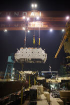 La ville portuaire de Ulsan en Corée de Sud. © Philip Plisson / Plisson La Trinité / AA14187 - Nos reportages photos - Chantier Hyundai, le plus grand chantier maritime du monde.
