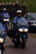 Escadron motocycliste. Escorte mixte © Philip Plisson / Plisson La Trinité / AA15275 - Nos reportages photos - Escadron moto
