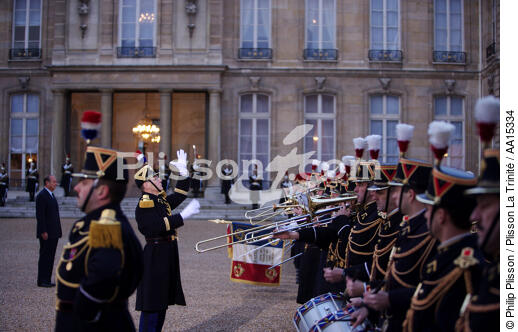 Palais de l'Elysée. 1er régiment d'infanterie - © Philip Plisson / Plisson La Trinité / AA15334 - Nos reportages photos - Paris