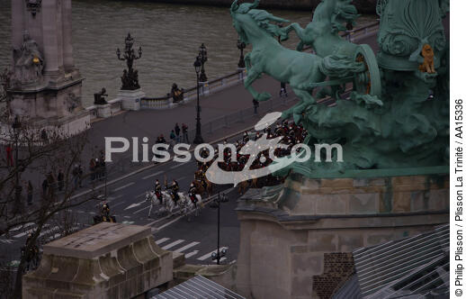 Republican guard. Grand palais - © Philip Plisson / Plisson La Trinité / AA15336 - Photo Galleries - Paris