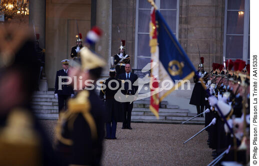 Palais de l'Elysée. 1er régiment d'infanterie - © Philip Plisson / Plisson La Trinité / AA15338 - Nos reportages photos - Activité terrestre
