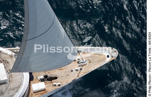 Le Ponant - © Philip Plisson / Plisson La Trinité / AA16424 - Nos reportages photos - Pont [d'un bateau]