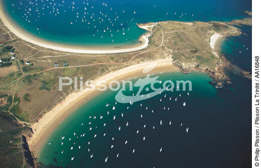 Les plages de Houat. - © Philip Plisson / Plisson La Trinité / AA16848 - Nos reportages photos - Le Morbihan à tire d'ailes Photos de Philip Plisson