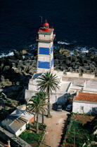 Lighthouse of Santa Marta,, Estremadure, Portugal © Philip Plisson / Plisson La Trinité / AA17585 - Photo Galleries - Portuguese Lighthouses
