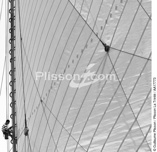 Dand la toile. - © Guillaume Plisson / Plisson La Trinité / AA17773 - Nos reportages photos - Noir et blanc