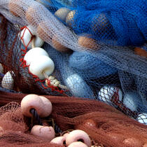 Filet de pêche. © Philip Plisson / Plisson La Trinité / AA17783 - Nos reportages photos - Materiel de pêche