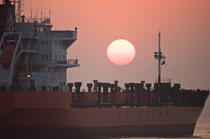 Détroit de Gibraltar © Philip Plisson / Plisson La Trinité / AA17827 - Nos reportages photos - Lever de soleil