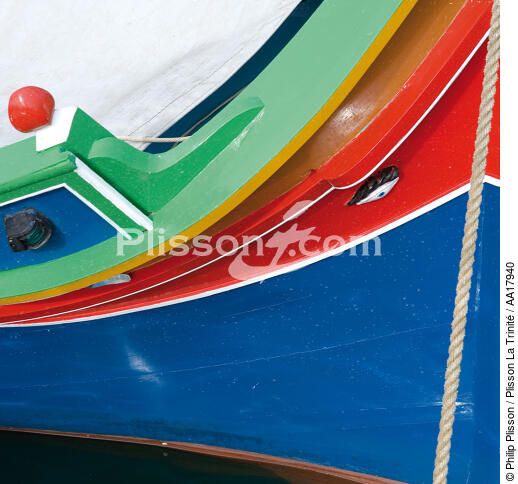 Bateau de pêche sur Malte. - © Philip Plisson / Plisson La Trinité / AA17940 - Nos reportages photos - Barque