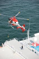 helicopter from Gironde pilotage © Philip Plisson / Plisson La Trinité / AA18039 - Photo Galleries - Land activity