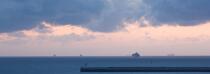 Container ship in front of Le Havre.. © Philip Plisson / Plisson La Trinité / AA18426 - Photo Galleries - Havre [The]