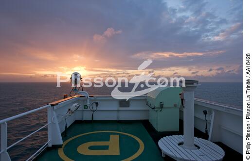 On board of a container ship - © Philip Plisson / Plisson La Trinité / AA18428 - Photo Galleries - CMA CGM Marco Polo