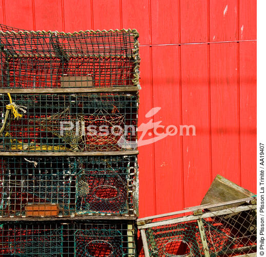 Lobsters, Port Clyde - © Philip Plisson / Plisson La Trinité / AA19407 - Photo Galleries - New England