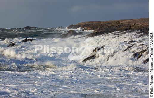 La côte sauvages de Quiberon - © Philip Plisson / Plisson La Trinité / AA19638 - Photo Galleries - Storms