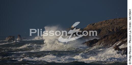 The wild coast of Quiberon - © Philip Plisson / Plisson La Trinité / AA19641 - Photo Galleries - Cliff