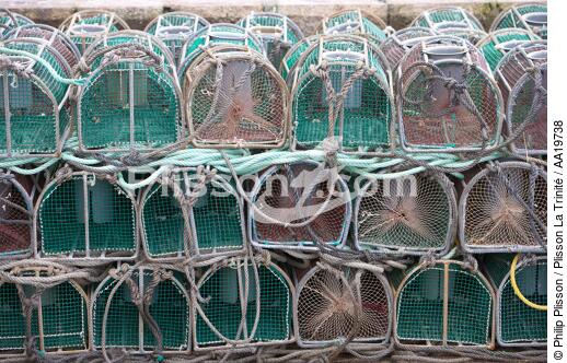 Casiers - © Philip Plisson / Plisson La Trinité / AA19738 - Nos reportages photos - Materiel de pêche