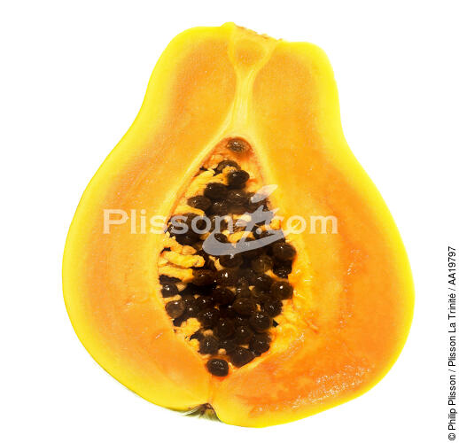 Papaye - © Philip Plisson / Plisson La Trinité / AA19797 - Nos reportages photos - Fruit