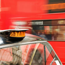 Taxi à Londres. © Philip Plisson / Plisson La Trinité / AA19815 - Nos reportages photos - Urbain