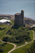 Le fort de la Hougue. © Philip Plisson / Plisson La Trinité / AA20607 - Nos reportages photos - Hougue