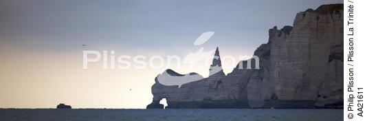 The cliffs of Etretat. - © Philip Plisson / Plisson La Trinité / AA21611 - Photo Galleries - Seine Maritime