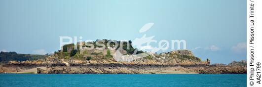 Rimains island in front of Cancale. - © Philip Plisson / Plisson La Trinité / AA21799 - Photo Galleries - Fort