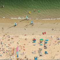 La plage de la Baule. © Philip Plisson / Plisson La Trinité / AA21953 - Nos reportages photos - Baule [La]