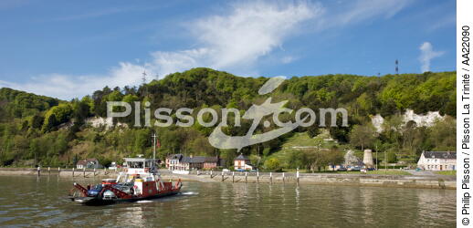 Jumièges ferry. - © Philip Plisson / Plisson La Trinité / AA22090 - Photo Galleries - Town [76]