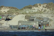 Bunker à Berck. © Philip Plisson / Plisson La Trinité / AA22580 - Nos reportages photos - De Dunkerque à la Baie de Somme