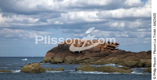 Ploumanac'h sur la côte de granit rose. - © Philip Plisson / Plisson La Trinité / AA23425 - Nos reportages photos - Côte de granit rose