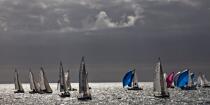 Spi Ouest-France in Quiberon Bay, 2010 edition. © Philip Plisson / Plisson La Trinité / AA23874 - Photo Galleries - Stormy sky