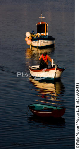 Dans le port de Roscoff. - © Philip Plisson / Plisson La Trinité / AA24581 - Nos reportages photos - Barque