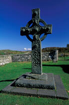 Croix celte sur l'île d'Islay en Ecosse. © Philip Plisson / Plisson La Trinité / AA25081 - Nos reportages photos - Monument religieux