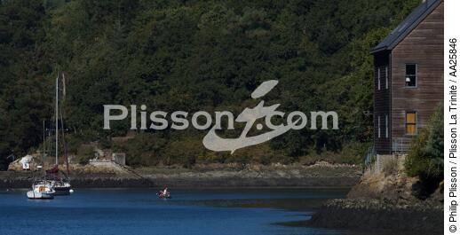 Sur l'Odet - © Philip Plisson / Plisson La Trinité / AA25846 - Nos reportages photos - Mouillage