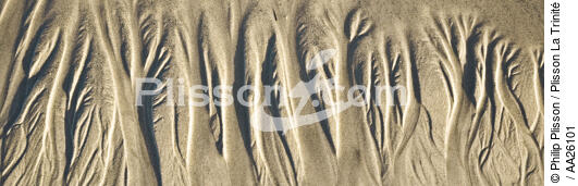 On the beach at low tide - © Philip Plisson / Plisson La Trinité / AA26101 - Photo Galleries - Sand