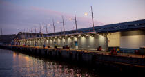 Le port de pêche de Kéroman à Lorient. © Philip Plisson / Plisson La Trinité / AA26467 - Nos reportages photos - Nuit