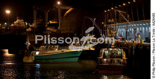 Le port de pêche de Kéroman à Lorient. - © Philip Plisson / Plisson La Trinité / AA26485 - Nos reportages photos - Criée