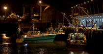 The fishing port of Lorient Kéroman. © Philip Plisson / Plisson La Trinité / AA26485 - Photo Galleries - Night