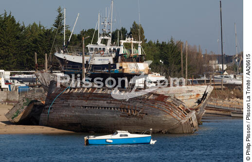 La Magouer Shipyard in Plouhinec - © Philip Plisson / Plisson La Trinité / AA26615 - Photo Galleries - Shipyard