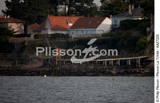 Tharon-plage - © Philip Plisson / Plisson La Trinité / AA27225 - Photo Galleries - Square fishing net