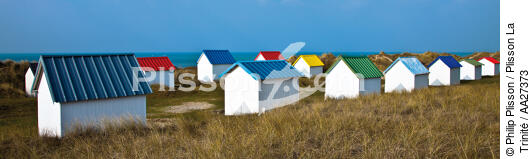 Gouvilles sur mer - © Philip Plisson / Plisson La Trinité / AA27373 - Photo Galleries - Beach cabin