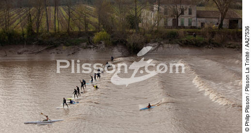 The Mascaret on the Dordogne river. - © Philip Plisson / Plisson La Trinité / AA27536 - Photo Galleries - River