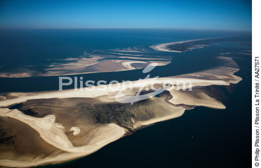The Arguin sand bank - © Philip Plisson / Plisson La Trinité / AA27571 - Photo Galleries - Low tide