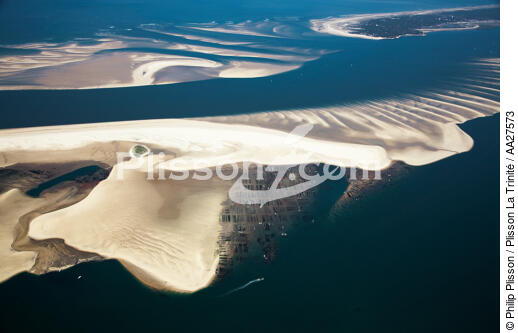 The Arguin sand bank - © Philip Plisson / Plisson La Trinité / AA27573 - Photo Galleries - Low tide