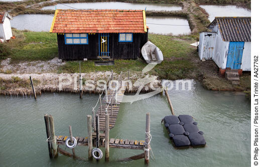 La Tremblade port - © Philip Plisson / Plisson La Trinité / AA27762 - Photo Galleries - Oyster farming