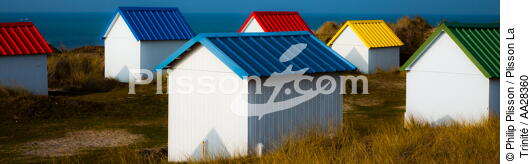 Gouville-sur-mer cabin - © Philip Plisson / Plisson La Trinité / AA28360 - Photo Galleries - Dune