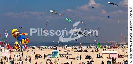 International Meetings of kites in Berck sur Mer [AT] - © Philip Plisson / Plisson La Trinité / AA28582 - Photo Galleries - Town [62]