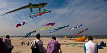 International Meetings of kites in Berck sur Mer [AT] © Philip Plisson / Plisson La Trinité / AA28668 - Photo Galleries - International Meeting of Kite in Berck-sur-Mer.