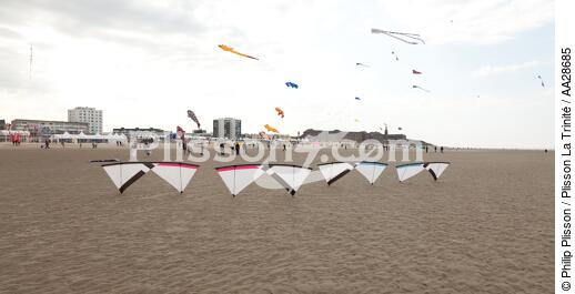 International Meetings of kites in Berck sur Mer [AT] - © Philip Plisson / Plisson La Trinité / AA28685 - Photo Galleries - Town [62]